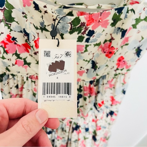 Cinq A Sept Gavin Floral Midi Dress Size 4 - Picture 9 of 11